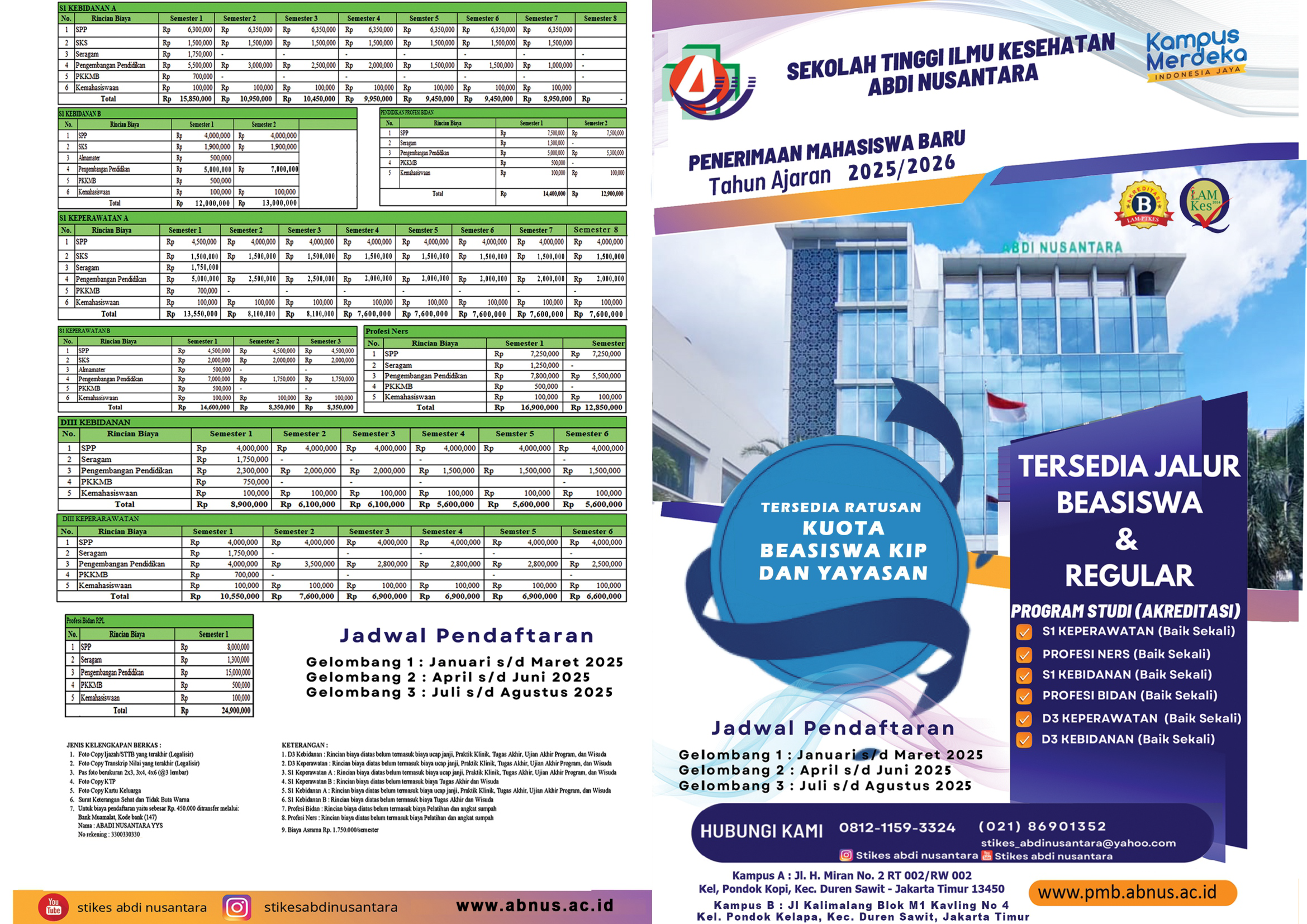 📰 STIKes Abdi Nusantara Membuka Pendaftaran Mahasiswa Baru Tahun Akademik 2025/2026, Tersedia Berbagai Beasiswa Unggulan